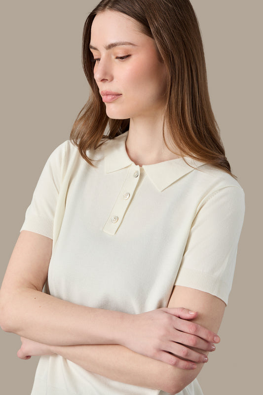SWEATER POLO KNIT W LIGHT BLUE | REFRIGUE