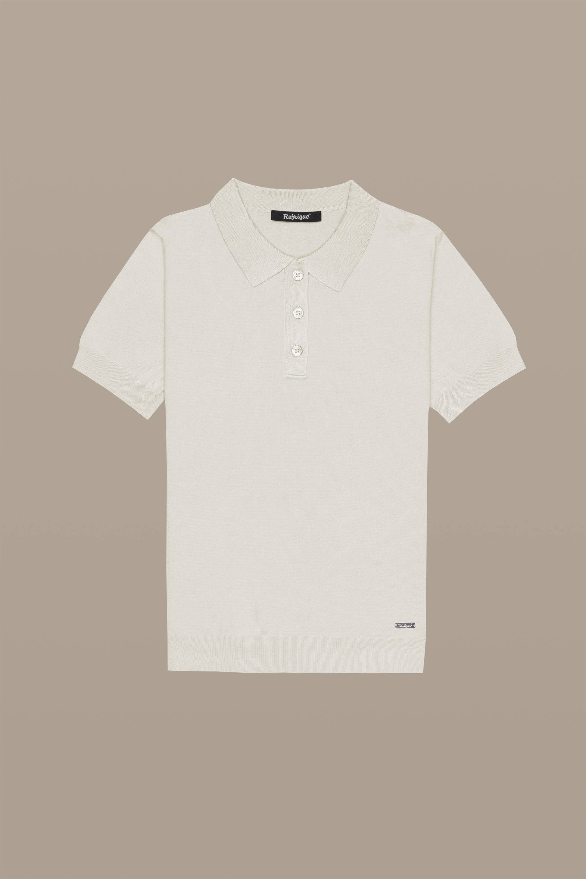 MAGLIA POLO KNIT W SAGE | REFRIGUE
