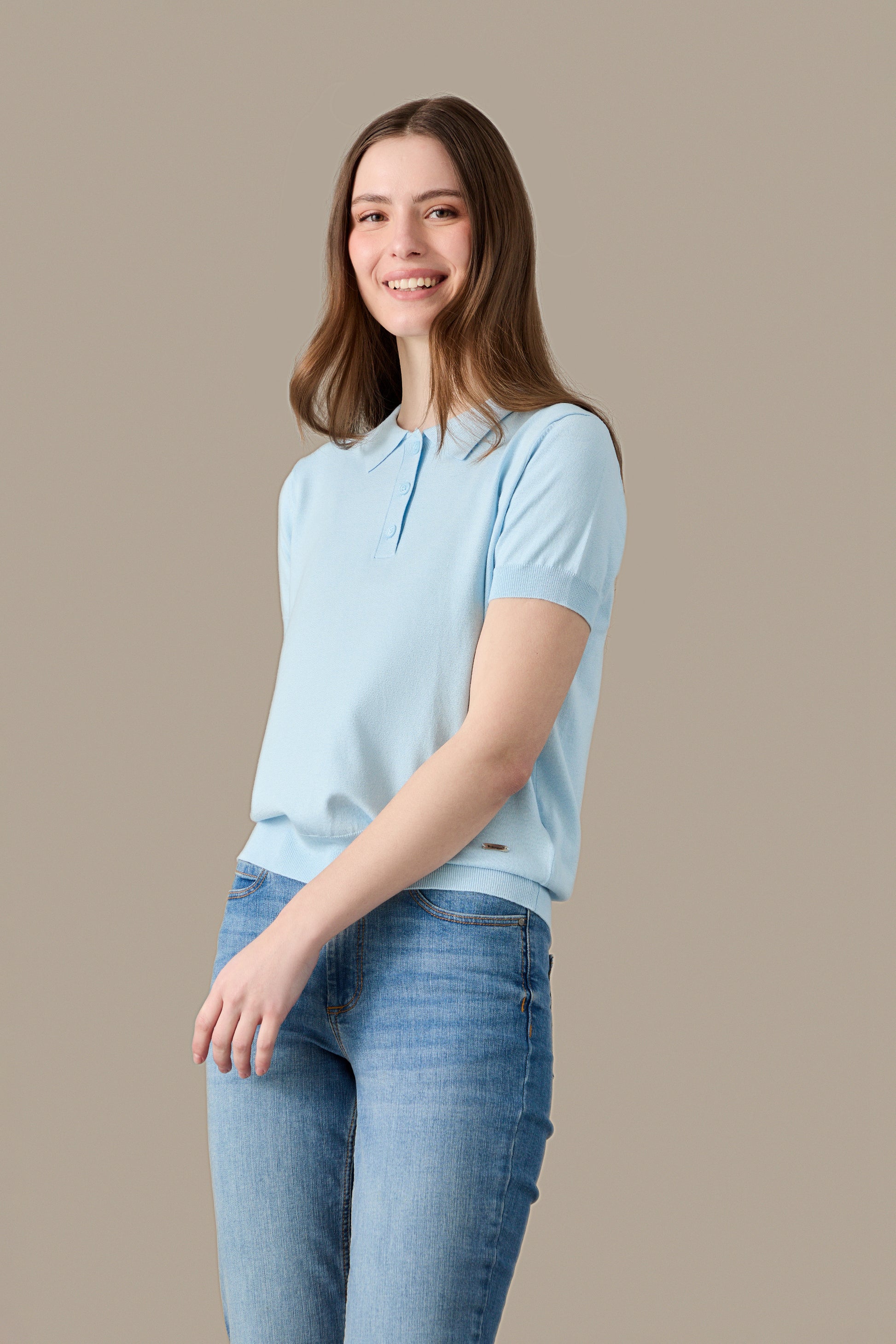 MAGLIA POLO KNIT W SAGE | REFRIGUE
