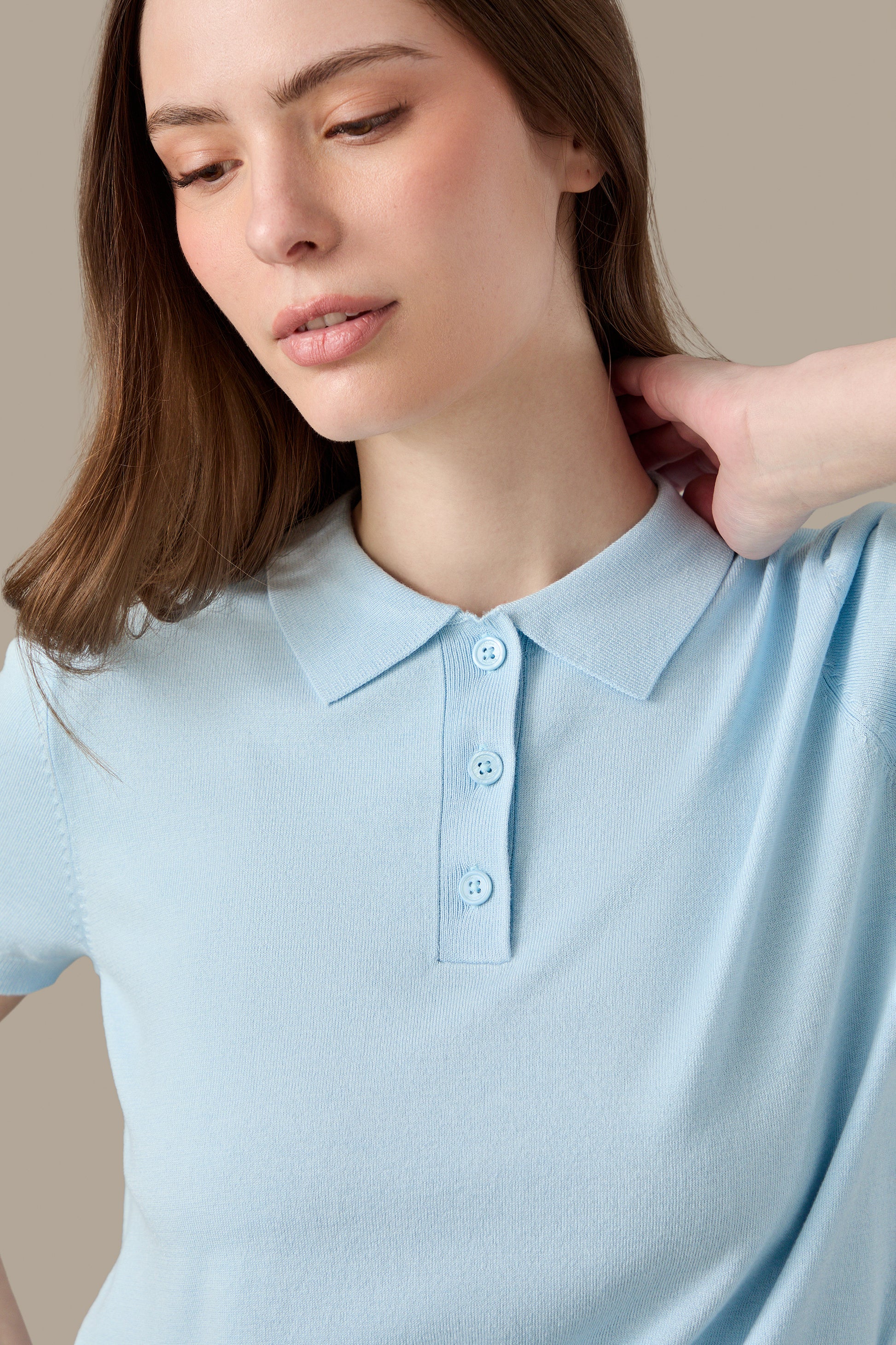 MAGLIA POLO KNIT W SAGE | REFRIGUE
