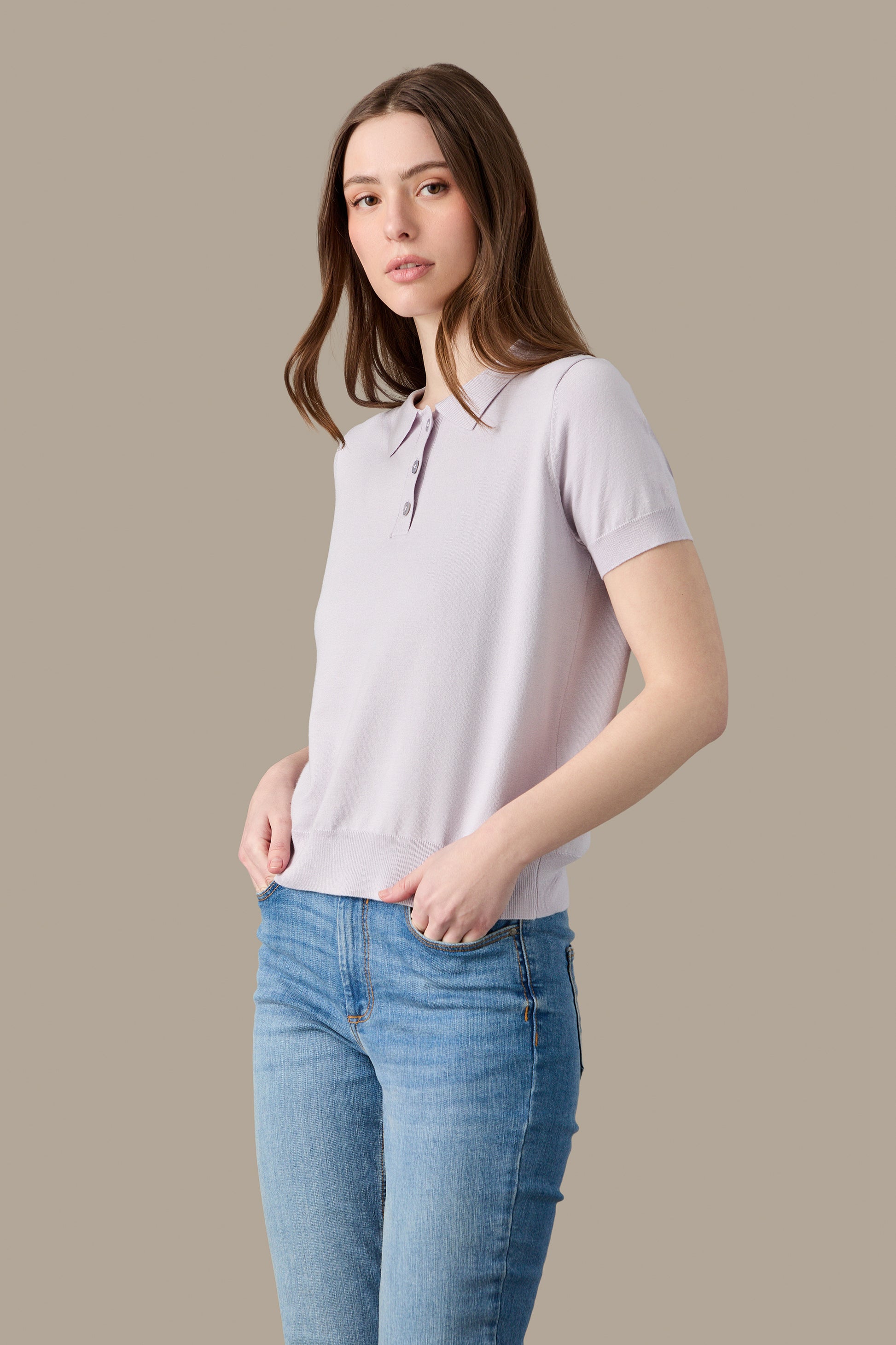 MAGLIA POLO KNIT W SAGE | REFRIGUE
