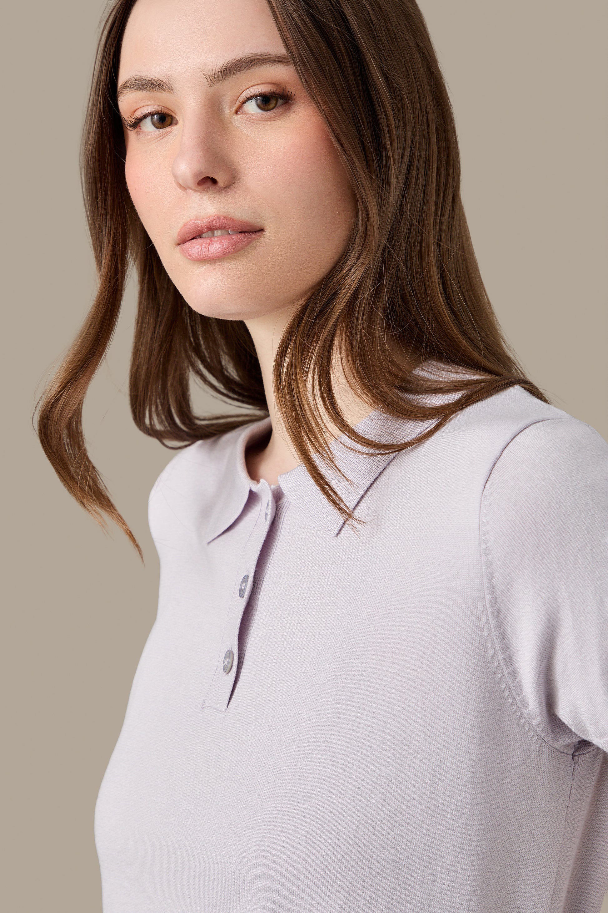 MAGLIA POLO KNIT W SAGE | REFRIGUE
