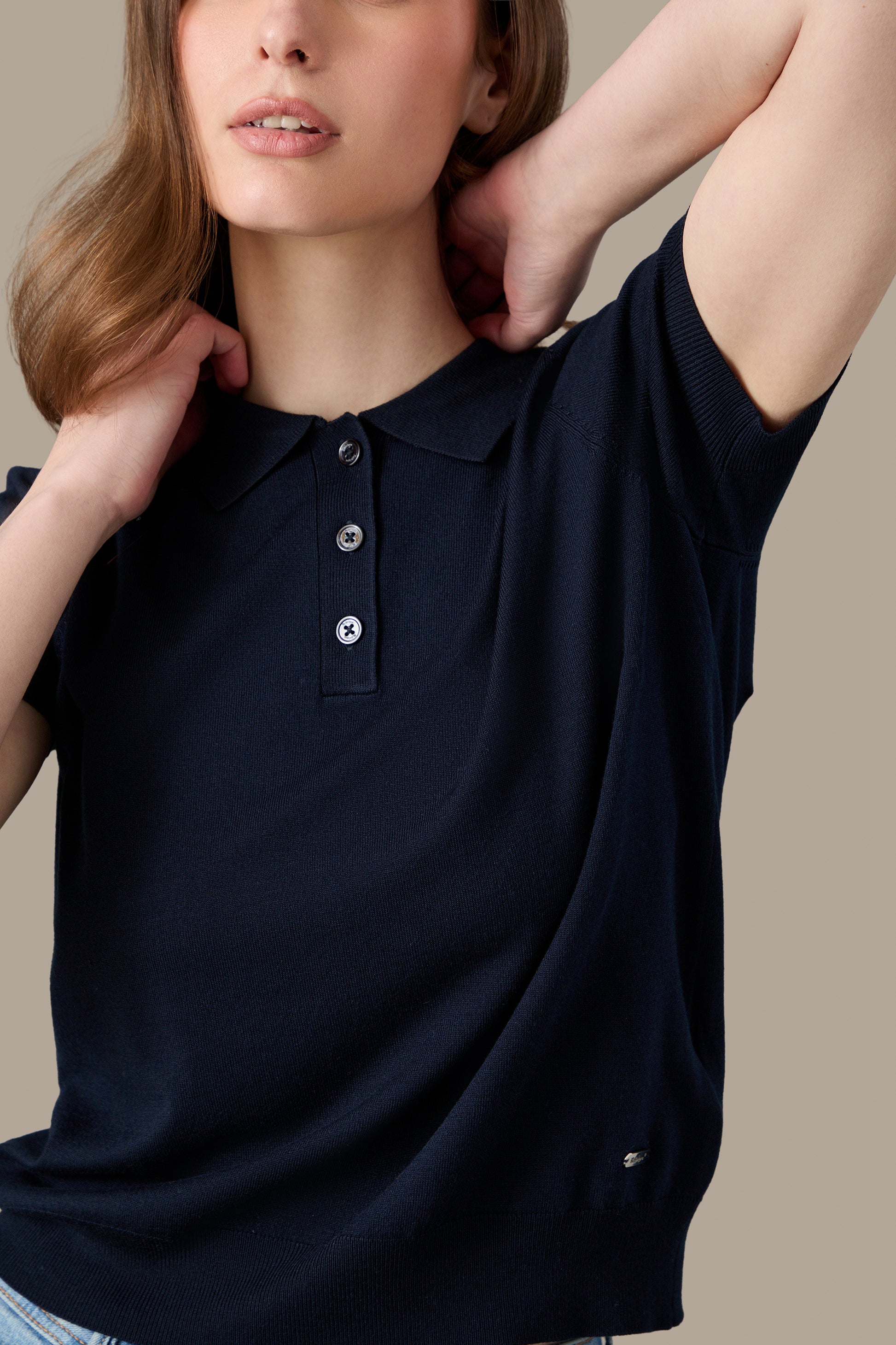 MAGLIA POLO KNIT W SAGE | REFRIGUE
