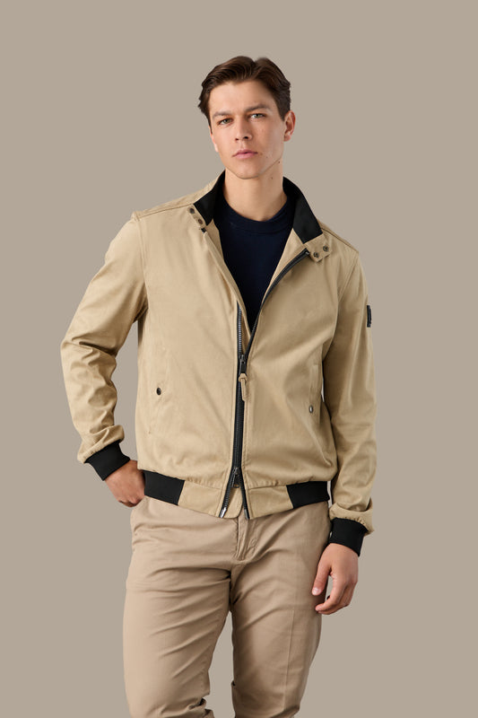 GIACCA UOMO MORG SUEDE TAUPE | REFRIGUE