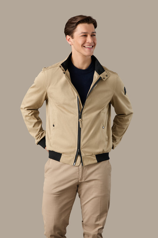 GIACCA UOMO MORG SUEDE TAUPE | REFRIGUE