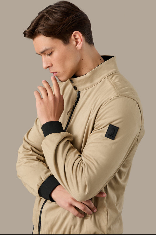 GIACCA UOMO MORG SUEDE TAUPE | REFRIGUE